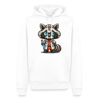 Chercheur coquin - Sweat à capuche Premium bio Homme - blanc - Devant - Nico (187cm)