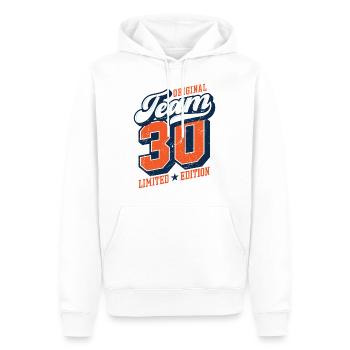 Original Team 30 - Limited Edition - Men’s Premium Organic Hoodie - white - Front - Nico (187cm)