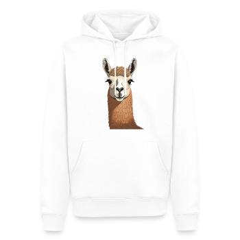 Lama - Sweat à capuche Premium bio Homme - blanc - Devant - Nico (187cm)
