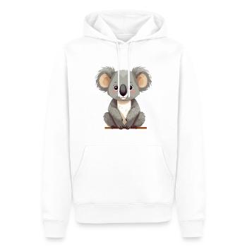 Koala - Sweat à capuche Premium bio Homme - blanc - Devant - Nico (187cm)