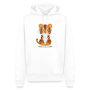 Tiger - Männer Premium Bio Hoodie - Weiß - Vorne - Nico (187cm)