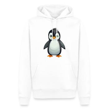 Pinguin - Männer Premium Bio Hoodie - Weiß - Vorne - Nico (187cm)