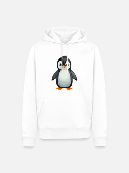 Penguin - Men’s Premium Organic Hoodie - white