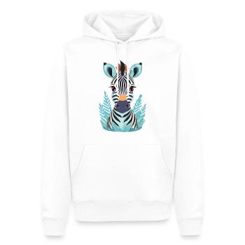 Zebra - Männer Premium Bio Hoodie - Weiß - Vorne - Nico (187cm)