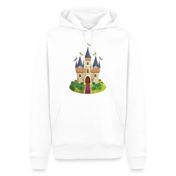 Burg - Männer Premium Bio Hoodie - Weiß - Vorne - Nico (187cm)