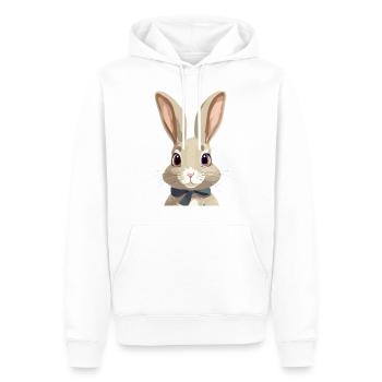 Lapin mignon - Sweat à capuche Premium bio Homme - blanc - Devant - Nico (187cm)