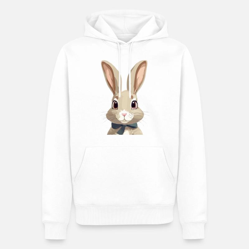 Lapin mignon - Sweat à capuche Premium bio Homme - blanc