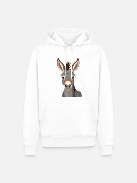 Cul mignon - Sweat à capuche Premium bio Homme - blanc