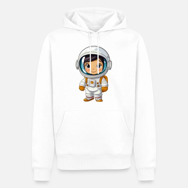 Astronaut - Männer Premium Bio Hoodie - Weiß