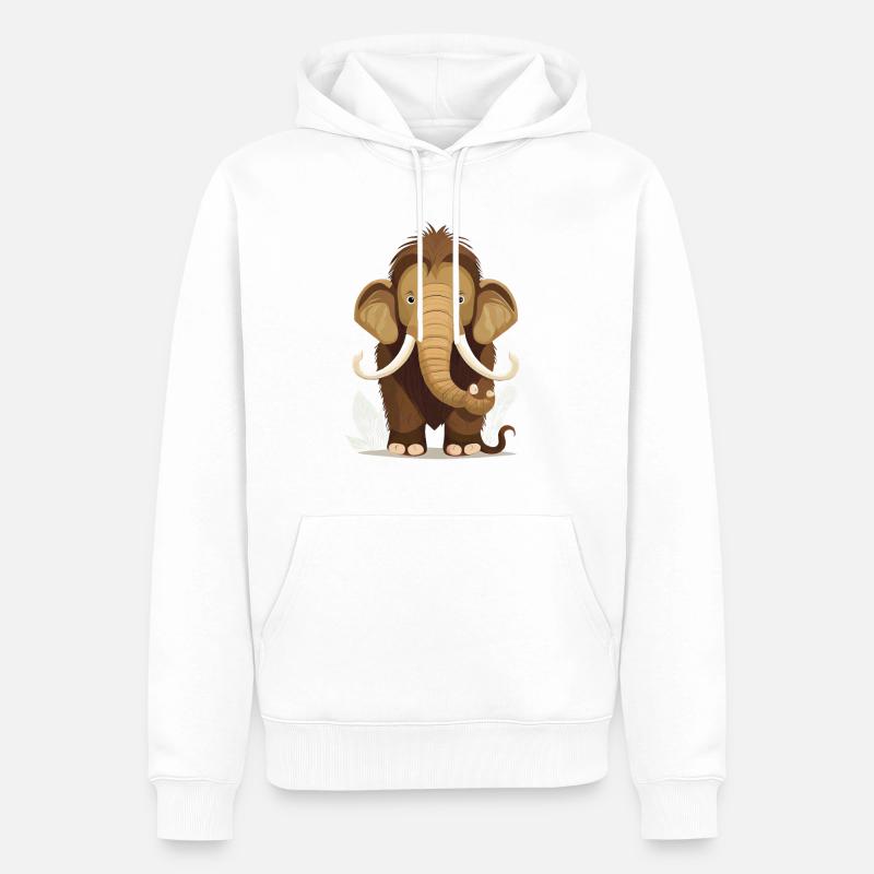 Mammouth - Sweat à capuche Premium bio Homme - blanc