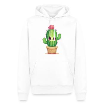 Niedlicher Kaktus - Männer Premium Bio Hoodie - Weiß - Vorne - Nico (187cm)