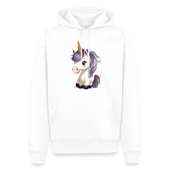 Einhorn - Männer Premium Bio Hoodie - Weiß - Vorne - Nico (187cm)