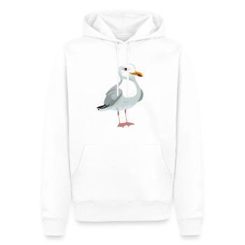 Gull - Men’s Premium Organic Hoodie - white - Front - Nico (187cm)