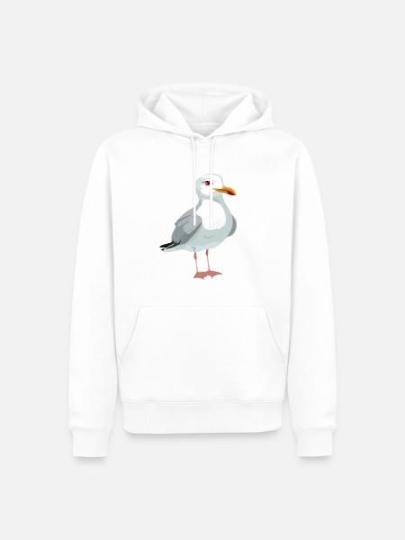 Gull - Men’s Premium Organic Hoodie - white