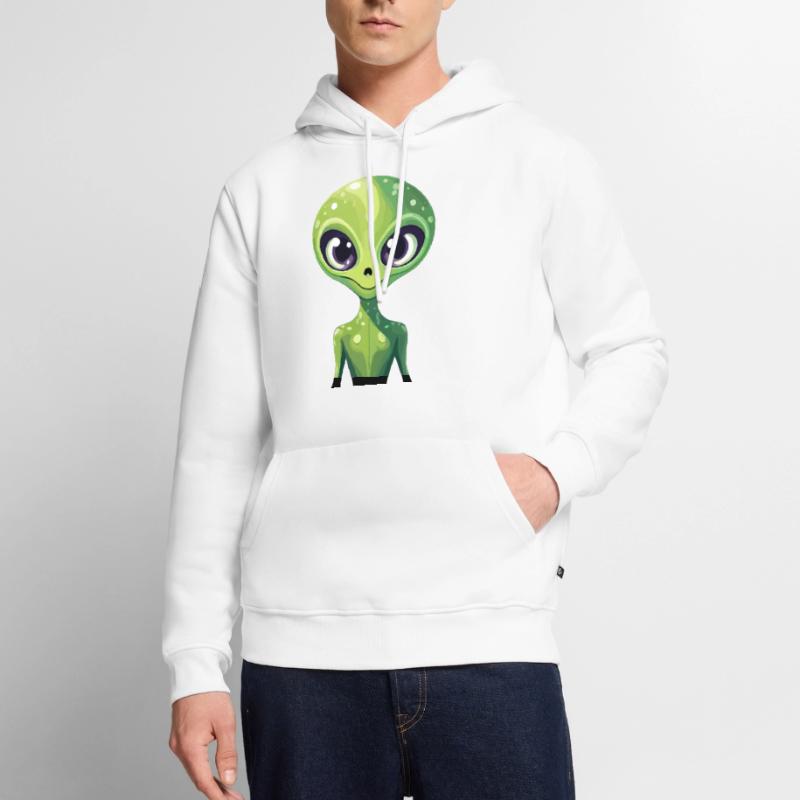 Alien oder Außerirdischer Männer Premium Bio Hoodie