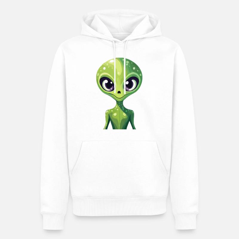 Alien oder Außerirdischer - Männer Premium Bio Hoodie - Weiß