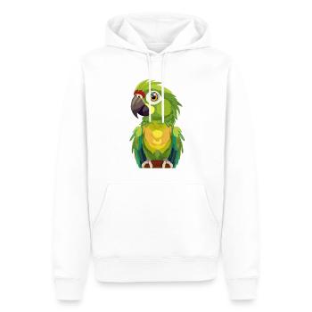 Perroquet - Sweat à capuche Premium bio Homme - blanc - Devant - Nico (187cm)