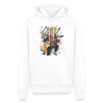 Musicians playing rock music - Men’s Premium Organic Hoodie - white - Front - Nico (187cm)