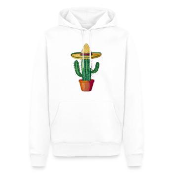 Kaktus mit Sombrero - Männer Premium Bio Hoodie - Weiß - Vorne - Nico (187cm)