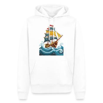 Voilier - Sweat à capuche Premium bio Homme - blanc - Devant - Nico (187cm)