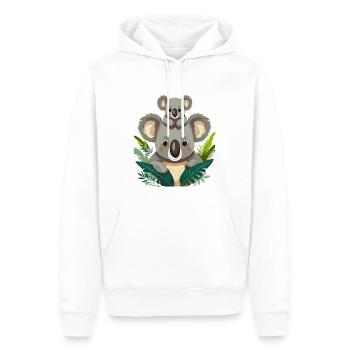 Niedlicher Koala im Urwald - Männer Premium Bio Hoodie - Weiß - Vorne - Nico (187cm)