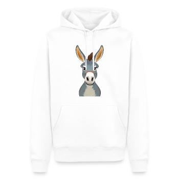Esel - Männer Premium Bio Hoodie - Weiß - Vorne - Nico (187cm)