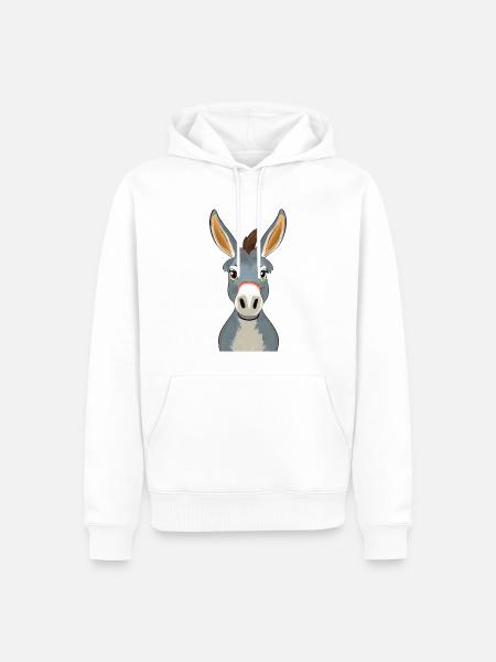 Donkey - Men’s Premium Organic Hoodie - white