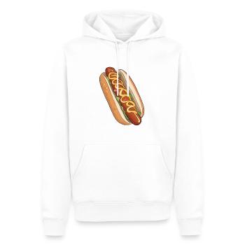 Hot dog - Men’s Premium Organic Hoodie - white - Front - Nico (187cm)