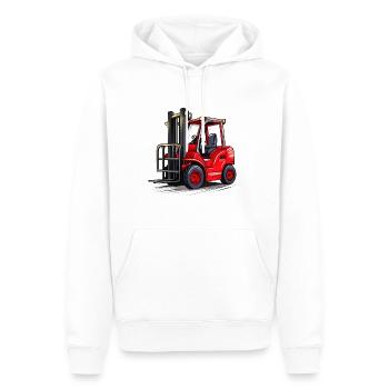 Gabelstapler - Männer Premium Bio Hoodie - Weiß - Vorne - Nico (187cm)
