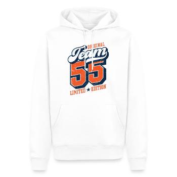 Original Team 55 - Limited Edition - Men’s Premium Organic Hoodie - white - Front - Nico (187cm)