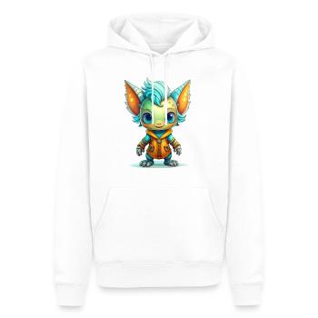 Ein niedliches Fantasiewesen - Männer Premium Bio Hoodie - Weiß - Vorne - Nico (187cm)