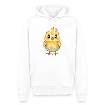 Küken - Männer Premium Bio Hoodie - Weiß - Vorne - Nico (187cm)