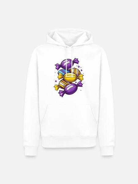 Candies - Men’s Premium Organic Hoodie - white
