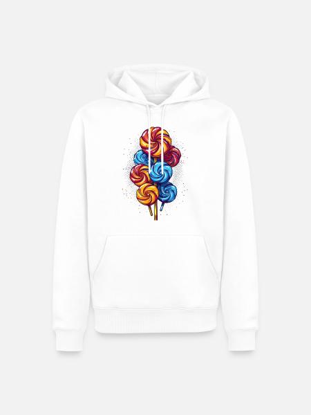 Lutscher oder Lollis - Männer Premium Bio Hoodie - Weiß