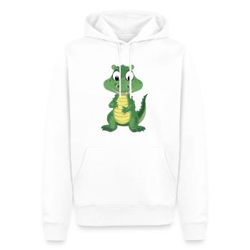 Niedliches Krokodil - Männer Premium Bio Hoodie - Weiß - Vorne - Nico (187cm)