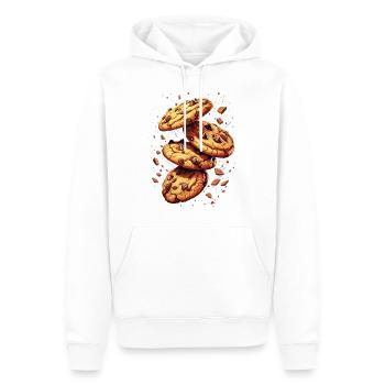 Biscuits au chocolat ou biscuits - Sweat à capuche Premium bio Homme - blanc - Devant - Nico (187cm)