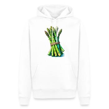 asperges vertes - Sweat à capuche Premium bio Homme - blanc - Devant - Nico (187cm)