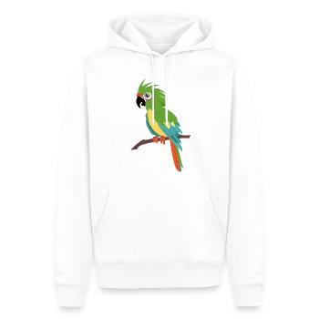 Parrot - Men’s Premium Organic Hoodie - white - Front - Nico (187cm)