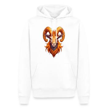 Capricorne - Sweat à capuche Premium bio Homme - blanc - Devant - Nico (187cm)