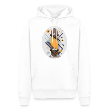 Skateboard - Männer Premium Bio Hoodie - Weiß - Vorne - Nico (187cm)