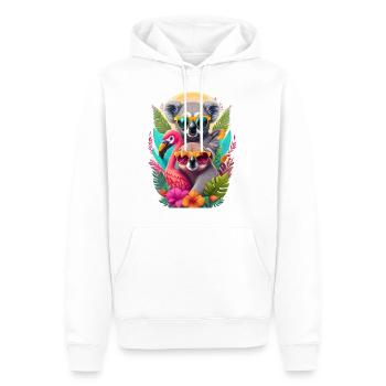 Koala, sloth and flamingo in summer - Men’s Premium Organic Hoodie - white - Front - Nico (187cm)