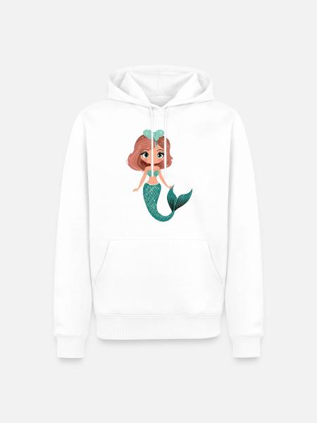 Sirène - Sweat à capuche Premium bio Homme - blanc