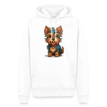 Yorkshire Terrier - Männer Premium Bio Hoodie - Weiß - Vorne - Nico (187cm)