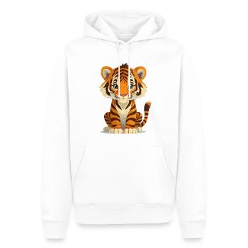 Tiger - Männer Premium Bio Hoodie - Weiß - Vorne - Nico (187cm)