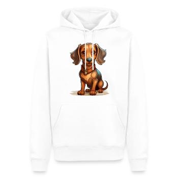 A cute dachshund - Men’s Premium Organic Hoodie - white - Front - Nico (187cm)