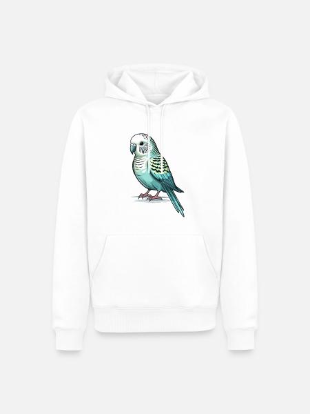 Budgerigar - Men’s Premium Organic Hoodie - white
