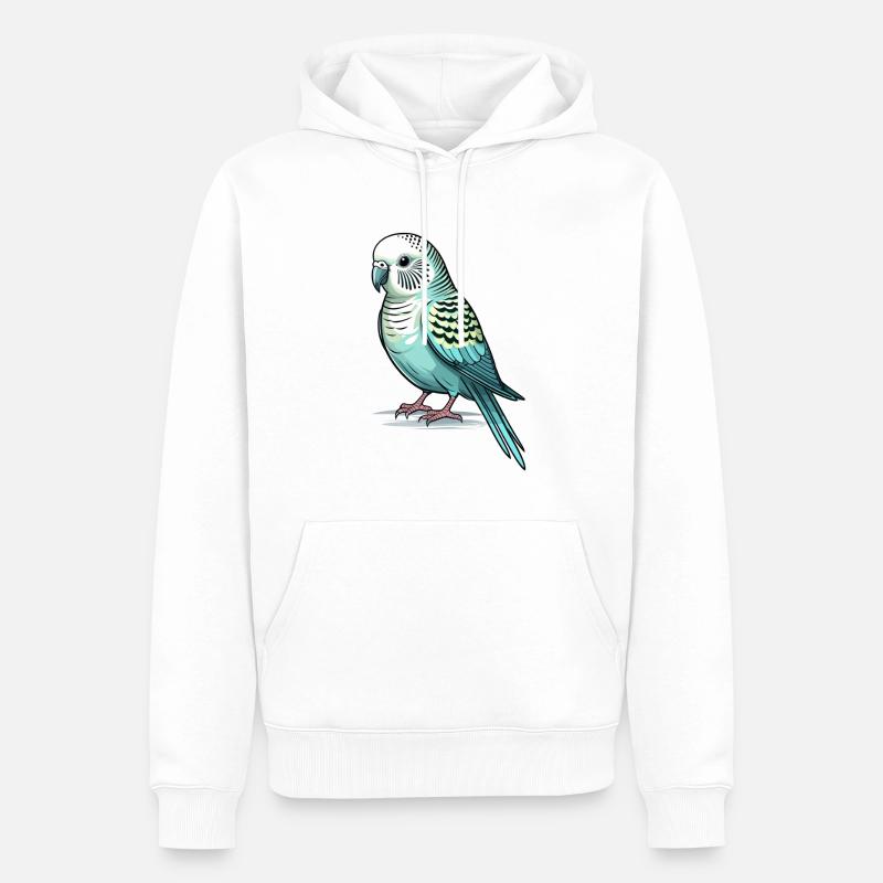 Wellensittich - Männer Premium Bio Hoodie - Weiß