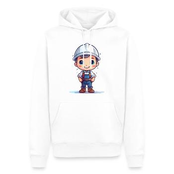 A cute craftsman - Men’s Premium Organic Hoodie - white - Front - Nico (187cm)