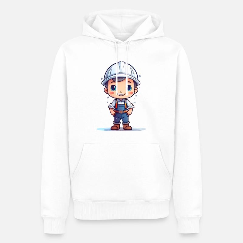 Ein niedlicher Handwerker - Männer Premium Bio Hoodie - Weiß