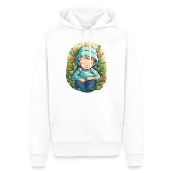Nap in the garden – pure relaxation! - Men’s Premium Organic Hoodie - white - Front - Nico (187cm)